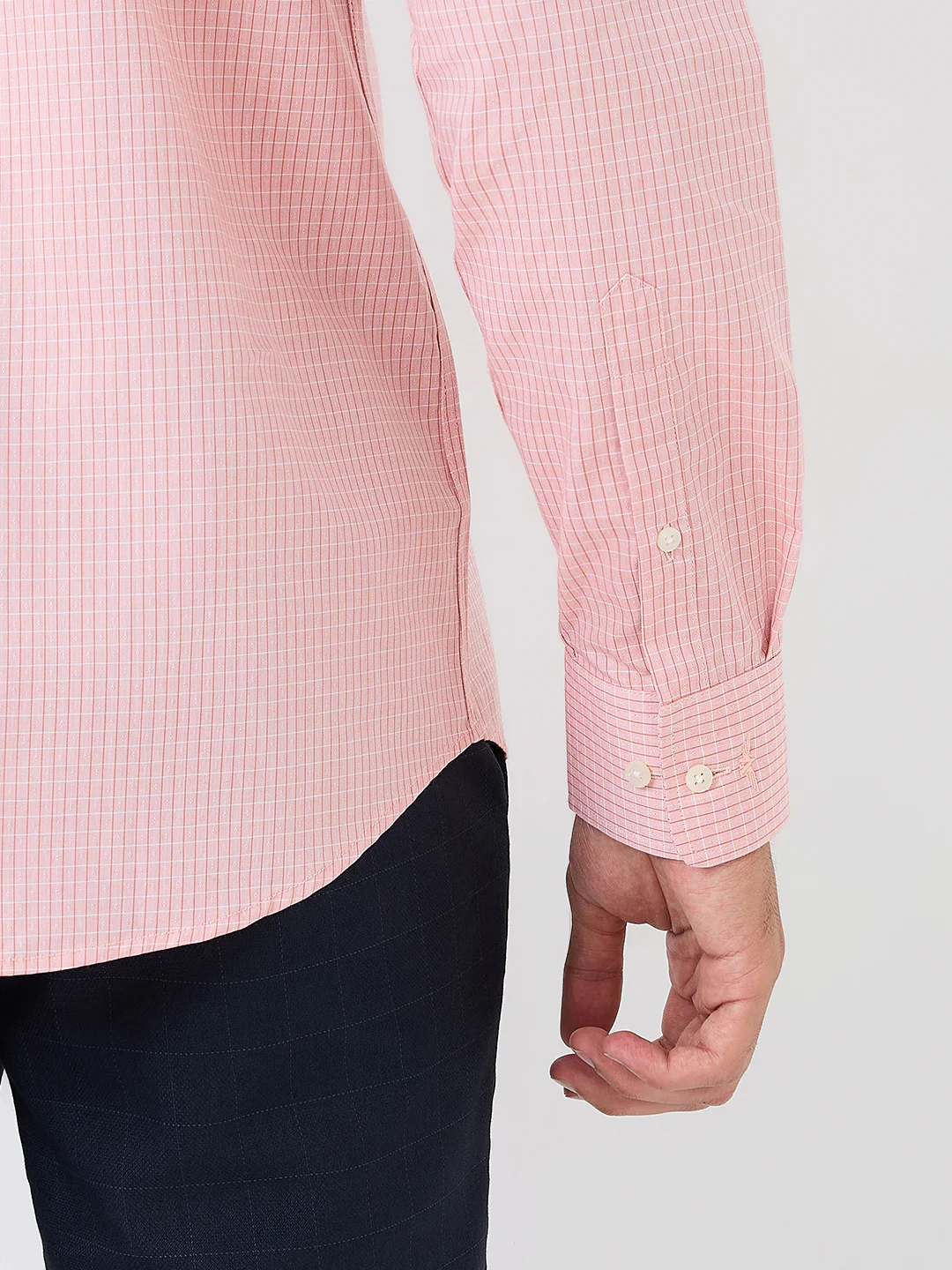 Park Avenue Men Orange Slim Fit Cotton Blend Shirt - Image 8