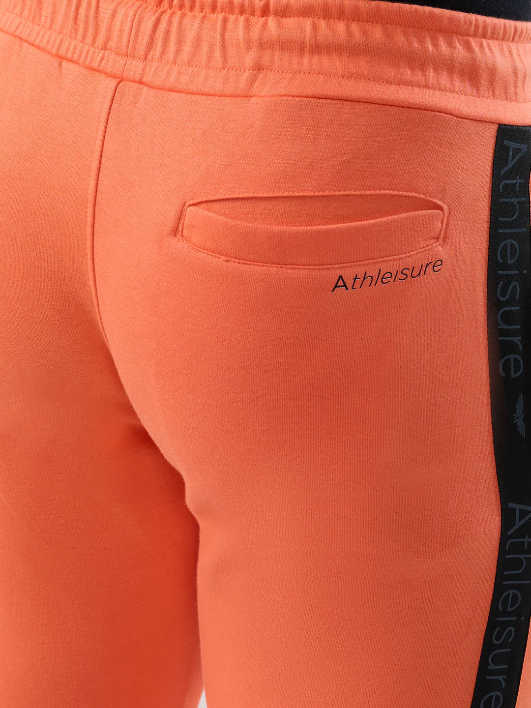 Park Avenue Men Orange Solid Slim Fit Cotton Blend Bottom Lowers - Image 7