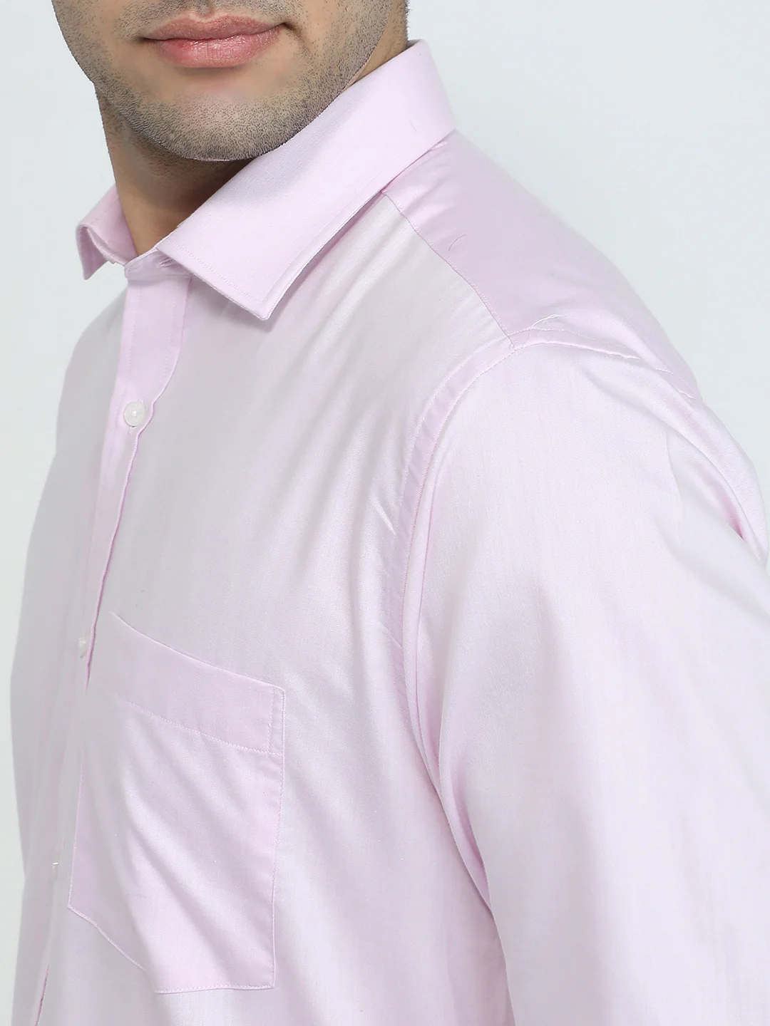 Park Avenue Men Purple Plain Slim Fit Cotton Blend Formal Shirt - Image 6