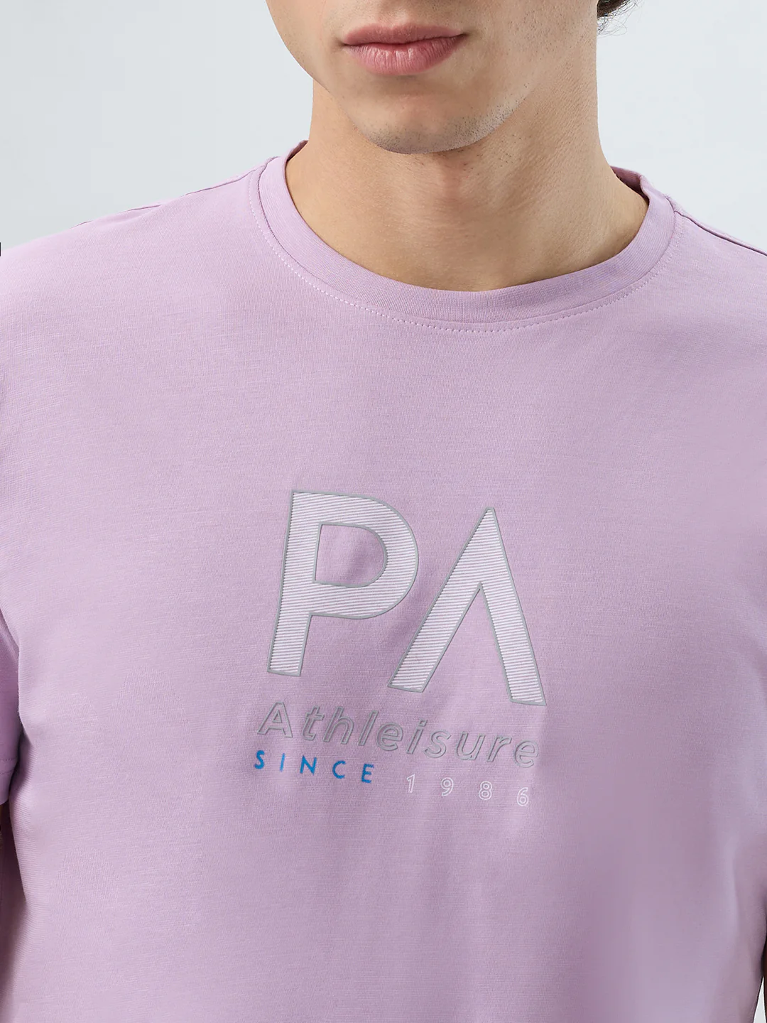 Park Avenue Men Purple Print Slim Fit Cotton Blend T-shirt - Image 6