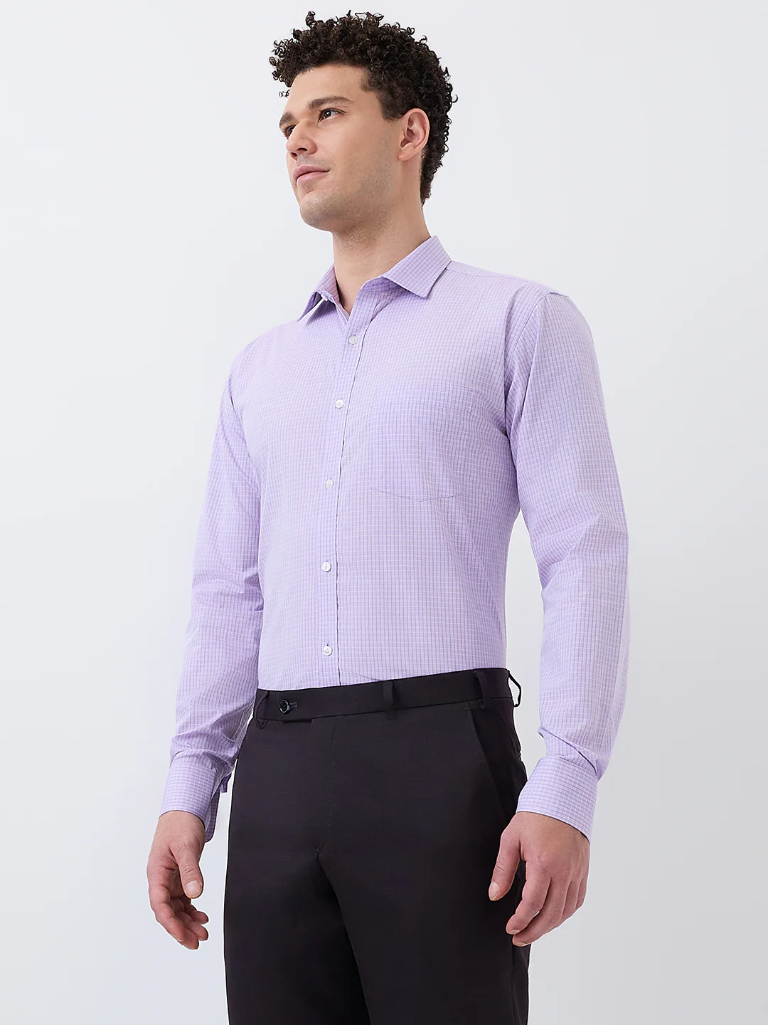 Park Avenue Men Purple Slim Fit Cotton Formal Shirt - Image 2