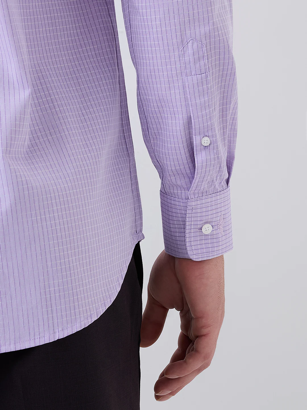 Park Avenue Men Purple Slim Fit Cotton Formal Shirt - Image 8