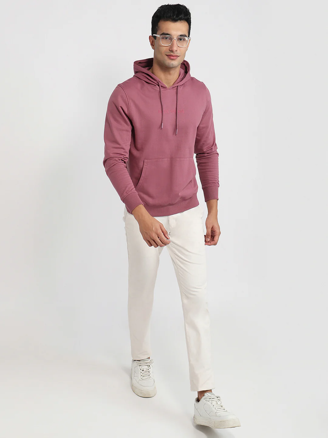 Park Avenue Men Purple Solid Slim Fit Cotton Blend Sweatshirt - Image 5