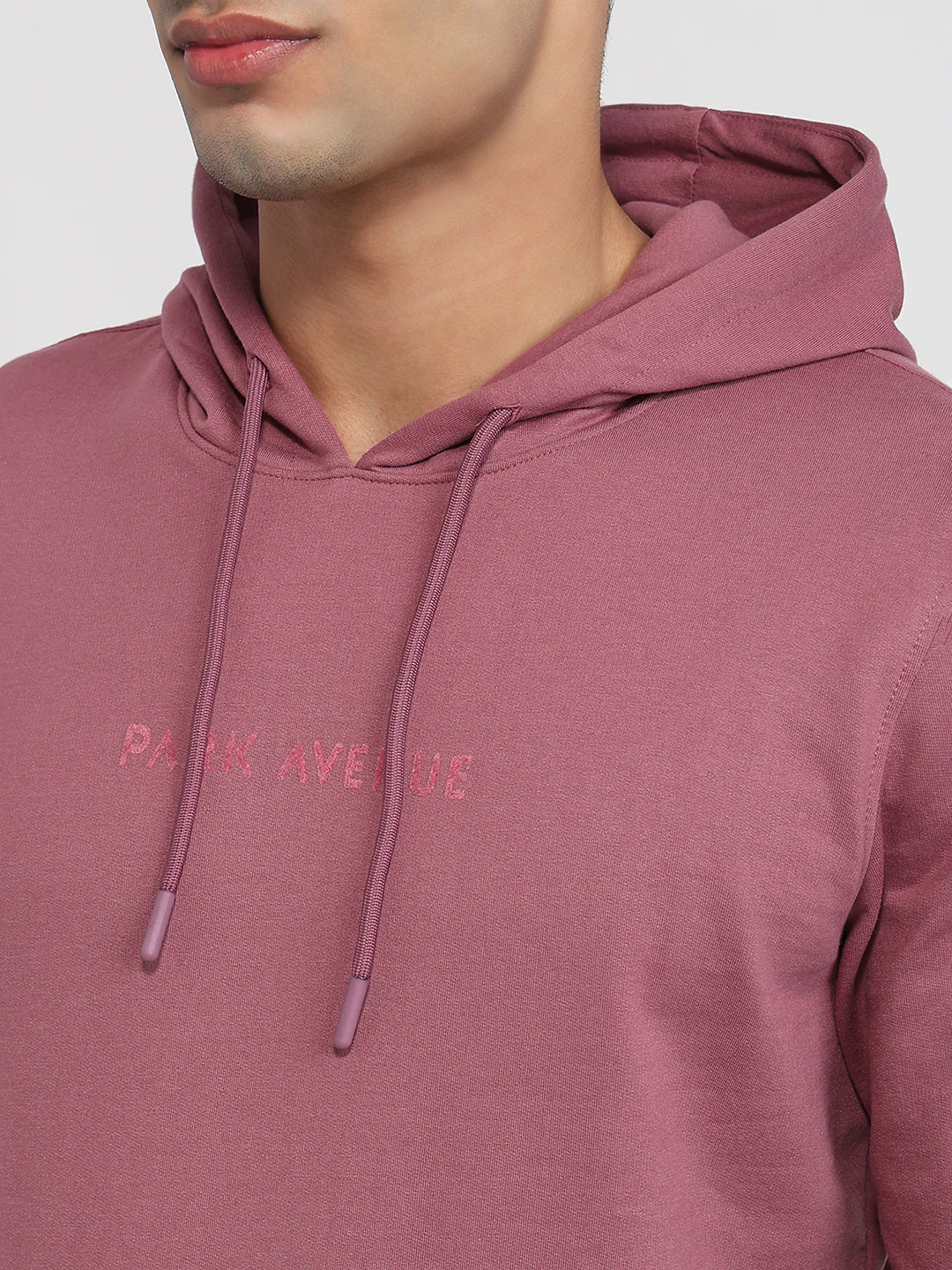 Park Avenue Men Purple Solid Slim Fit Cotton Blend Sweatshirt - Image 6