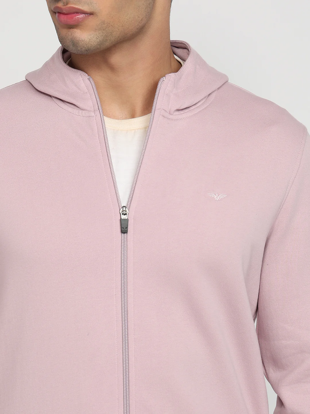 Park Avenue Men Purple Solid Slim Fit Cotton Blend Sweatshirt - Image 6