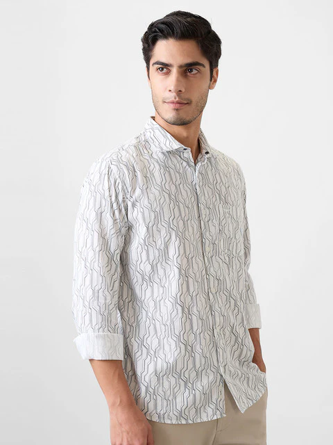 Park Avenue Men Purple Solid Slim Fit Cotton Shirt - Image 2