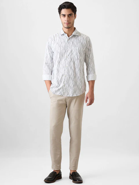 Park Avenue Men Purple Solid Slim Fit Cotton Shirt - Image 5