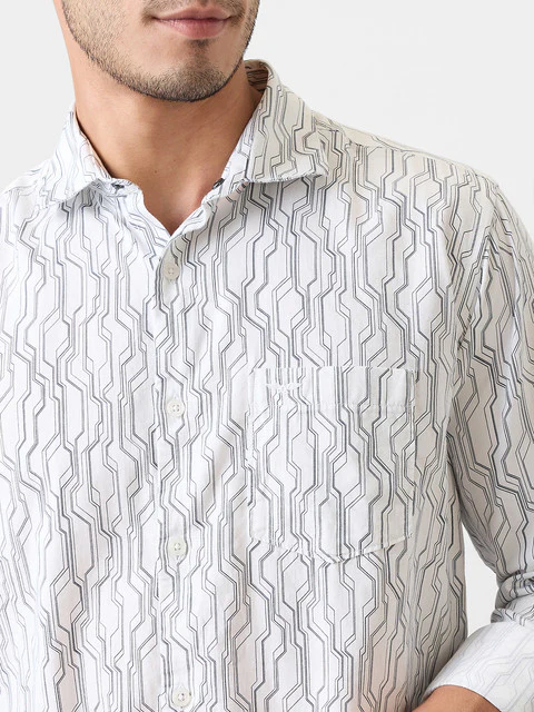 Park Avenue Men Purple Solid Slim Fit Cotton Shirt - Image 6