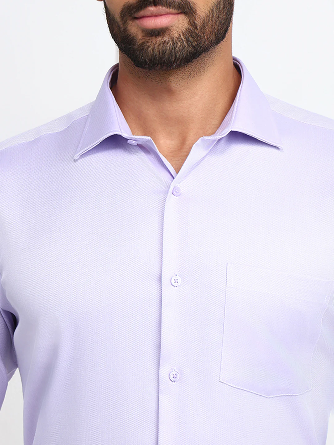 Park Avenue Men Purple Structure Regular Fit Cotton Formal Shirt - Image 6
