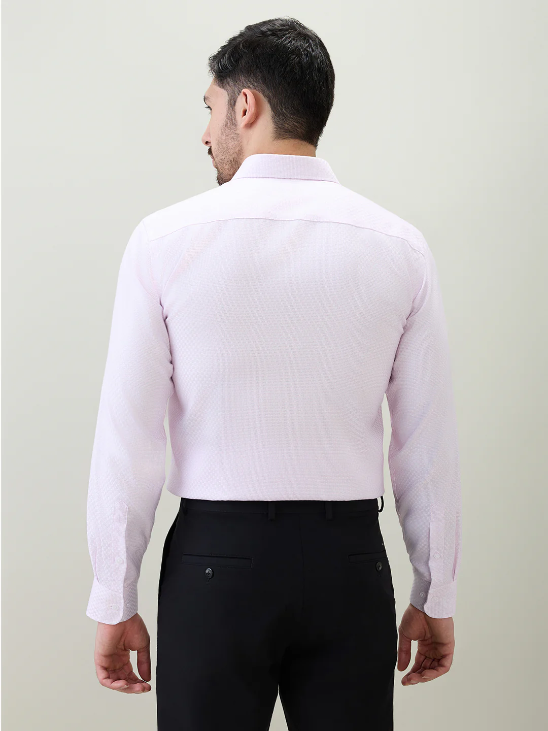 Park Avenue Men Purple Structure Regular Fit Cotton Formal Shirt - Image 4