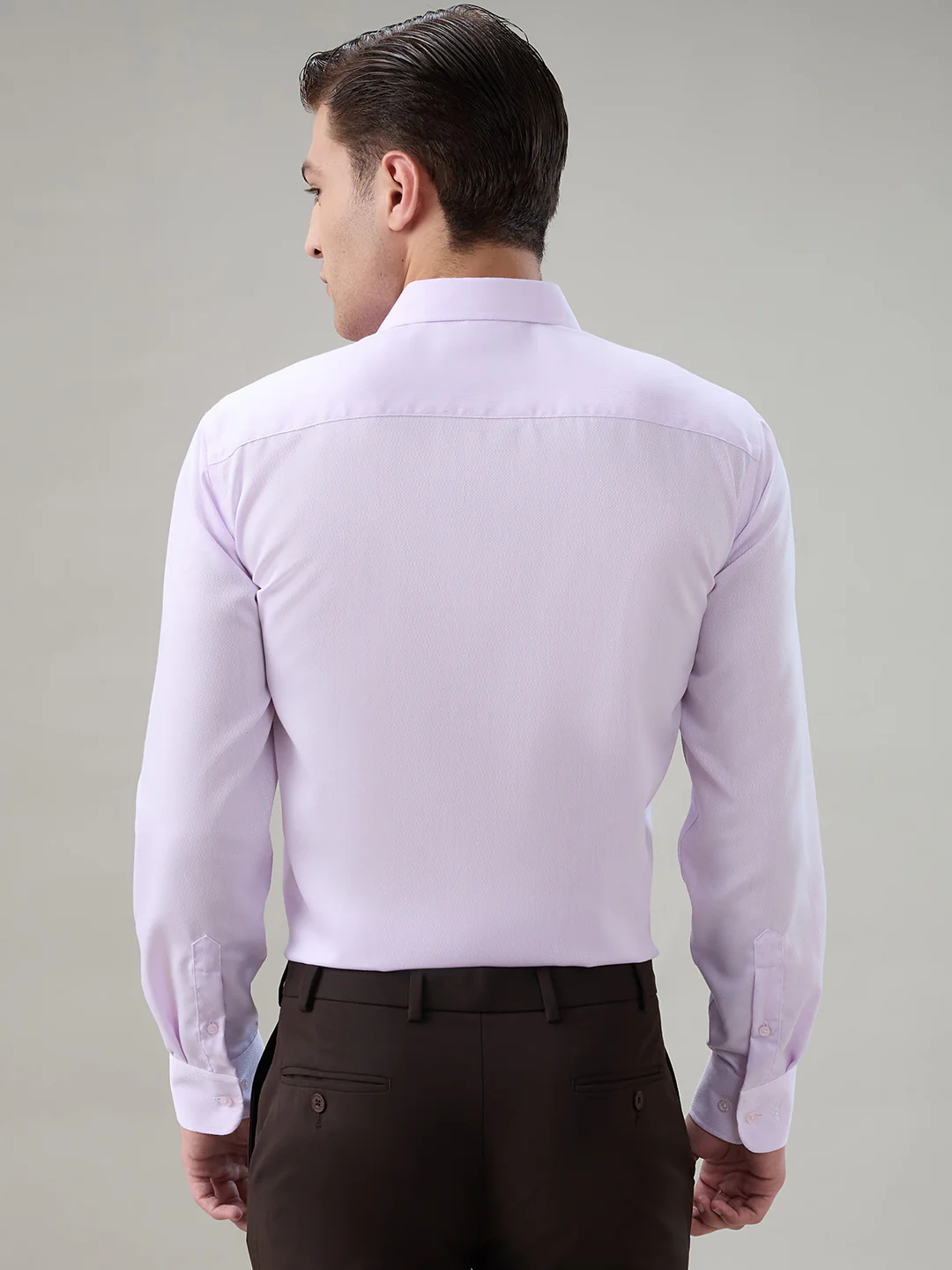 Park Avenue Men Purple Structure Regular Fit Cotton Formal Shirt - Image 4