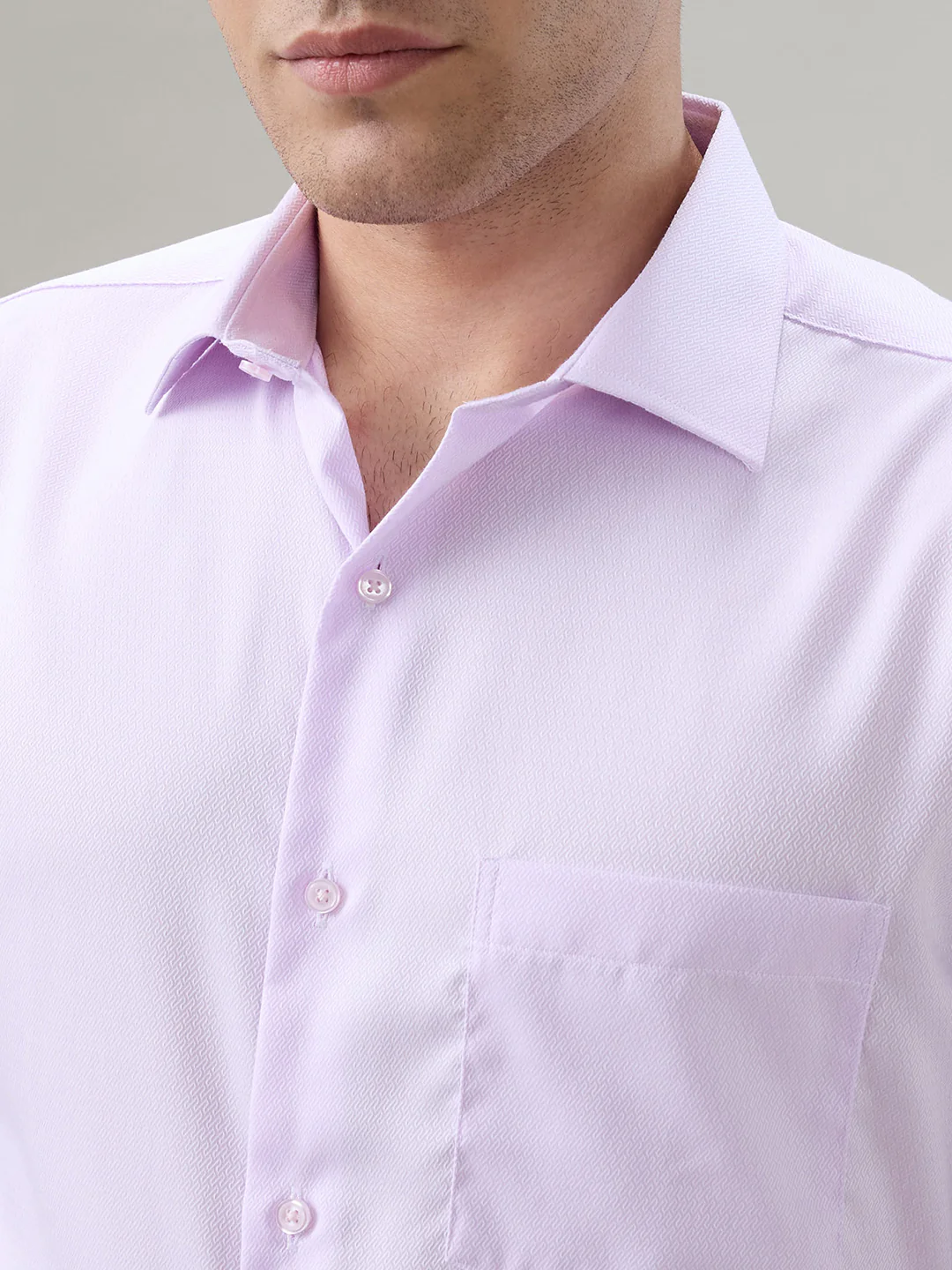 Park Avenue Men Purple Structure Regular Fit Cotton Formal Shirt - Image 6