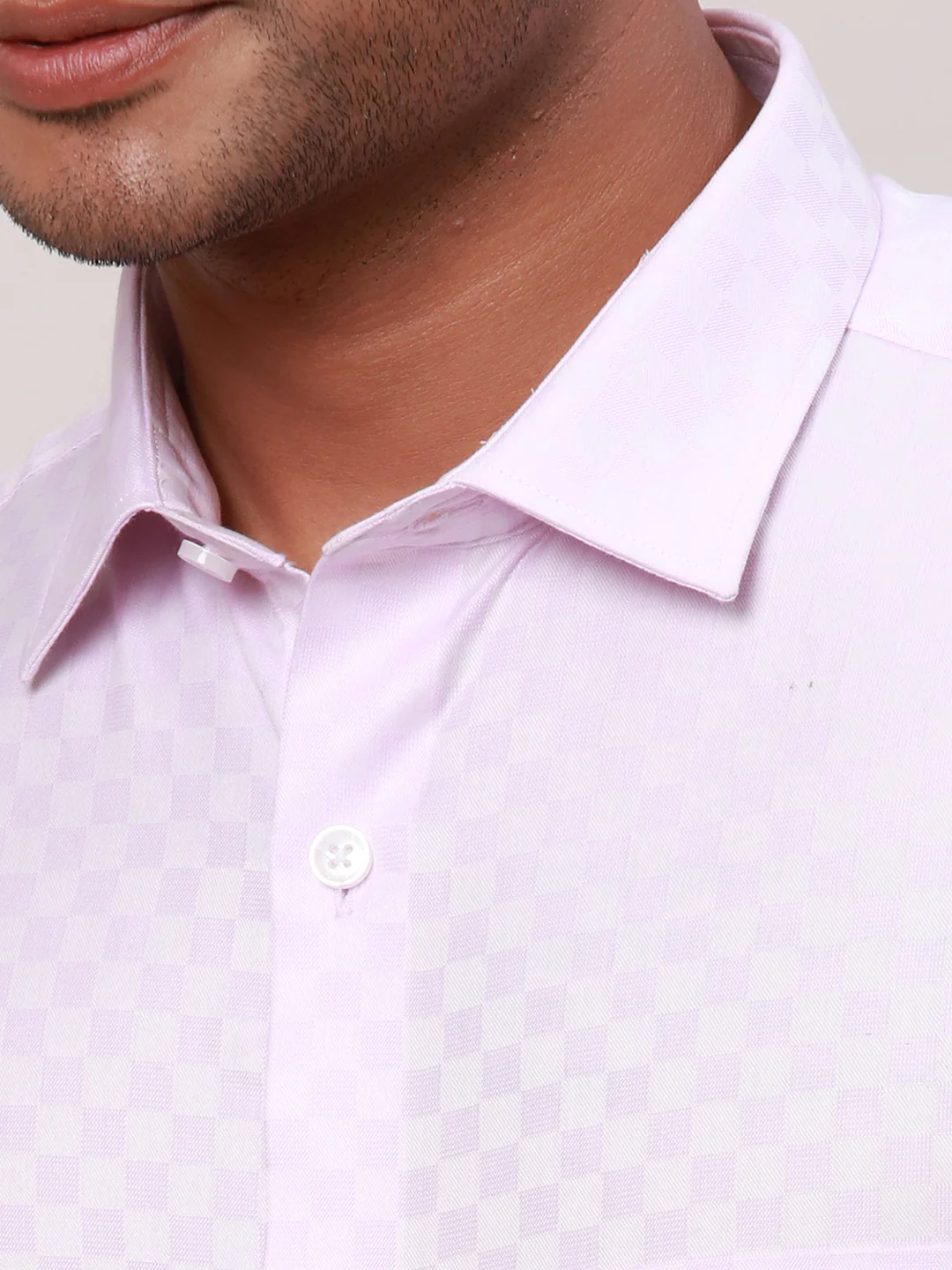 Park Avenue Men Purple Structure Regular Fit Polyester Blend Shirt - Image 6