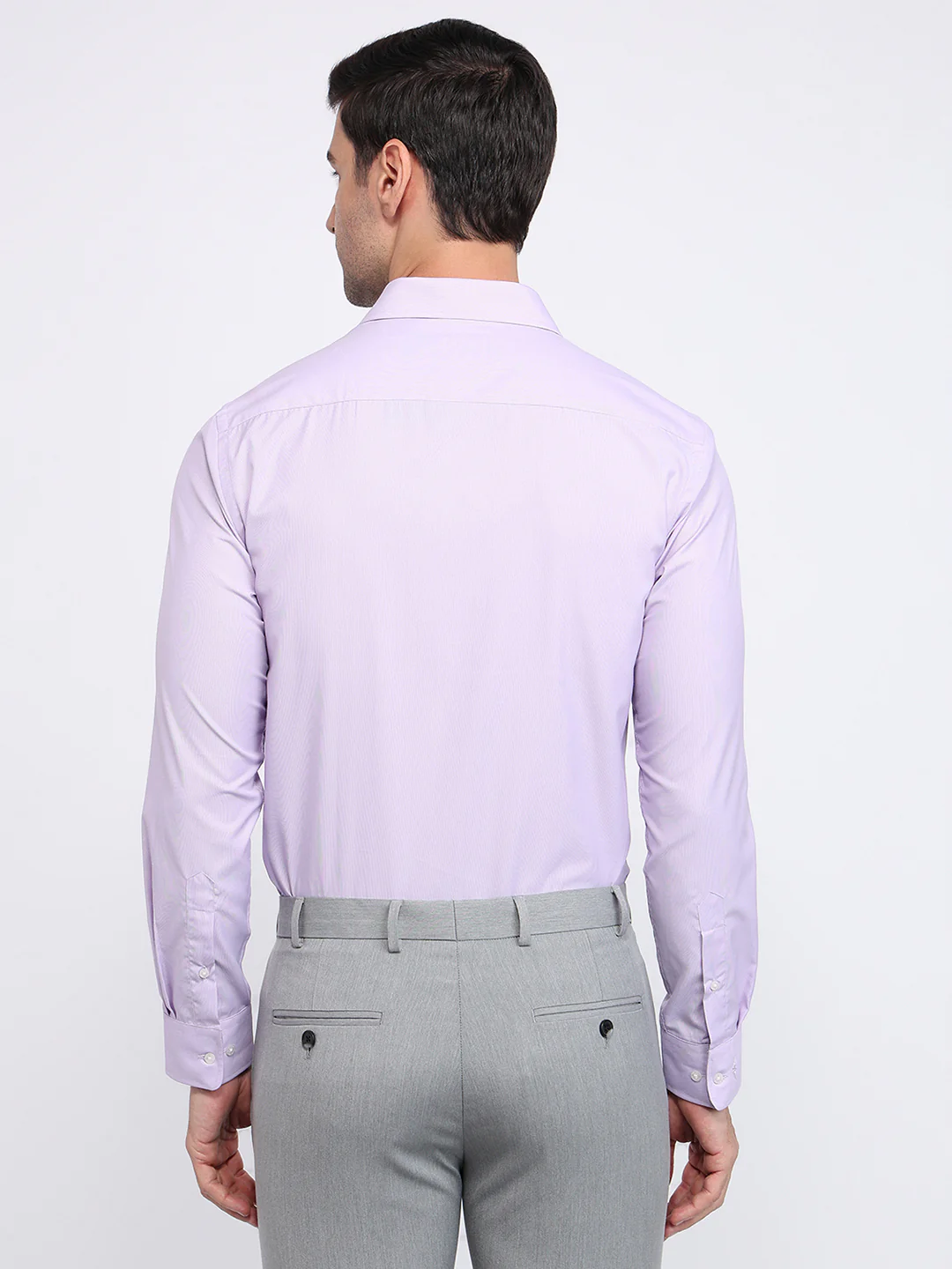 Park Avenue Men Purple Structure Slim Fit Cotton Blend Formal Shirt - Image 4