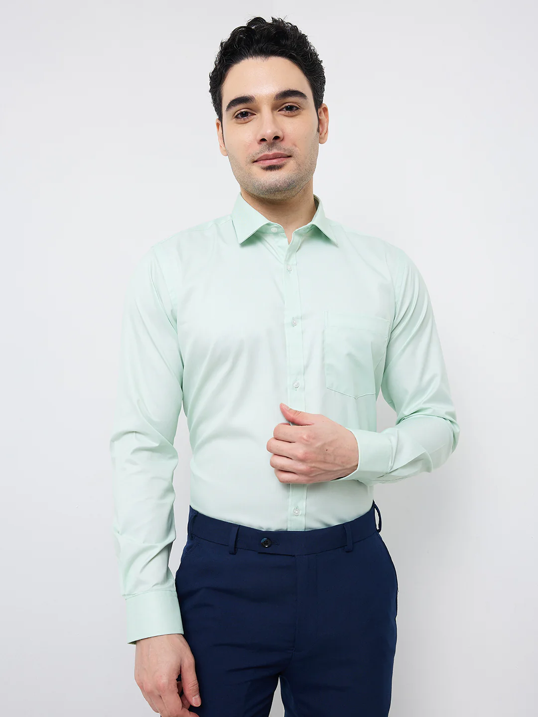 Park Avenue Men Purple Structure Slim Fit Polyester Blend Shirt