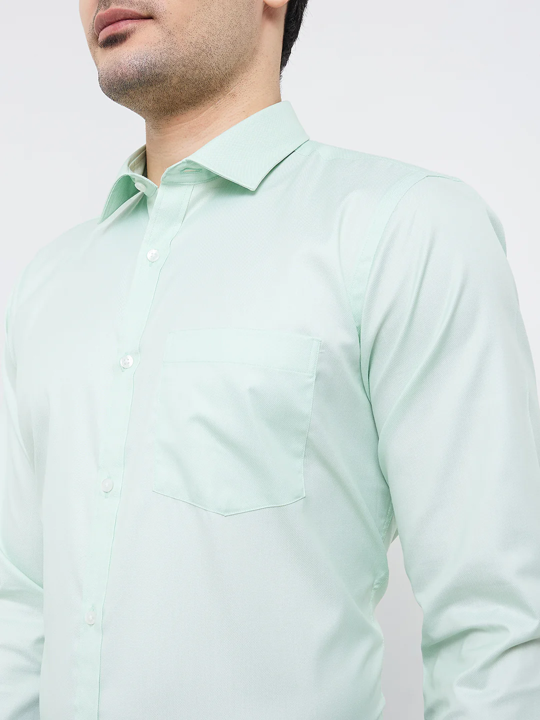 Park Avenue Men Purple Structure Slim Fit Polyester Blend Shirt - Image 6