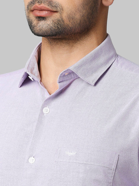 Park Avenue Men Purple Two Tone Slim Fit Cotton Shirt - Image 6