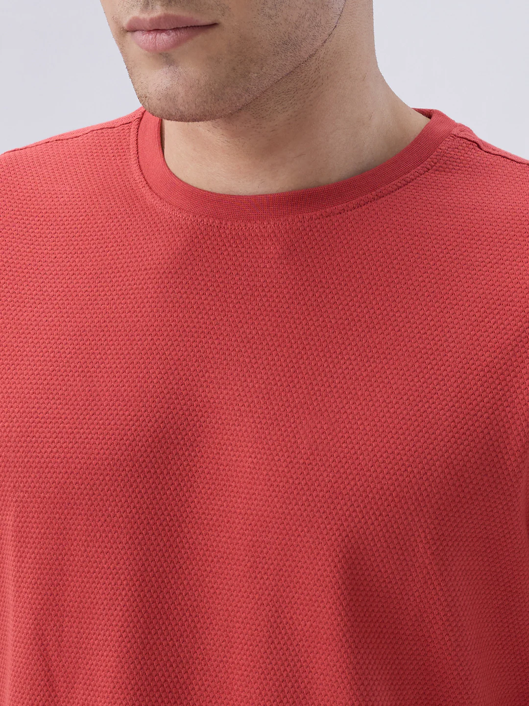 Park Avenue Men Red Cotton Blend T-Shirt - Image 6