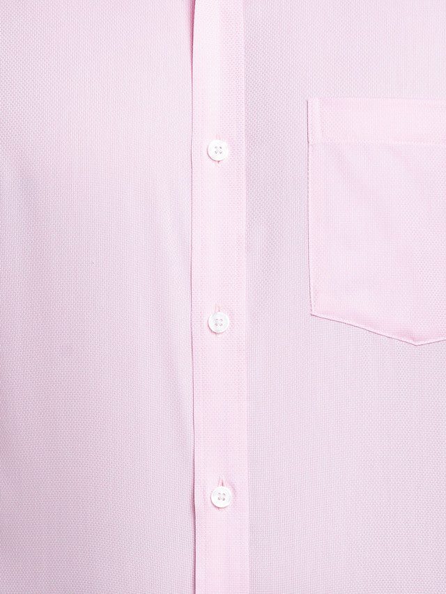 Park Avenue Men Pink Self Design Regular Fit Cotton Formal Shirt - Image 7