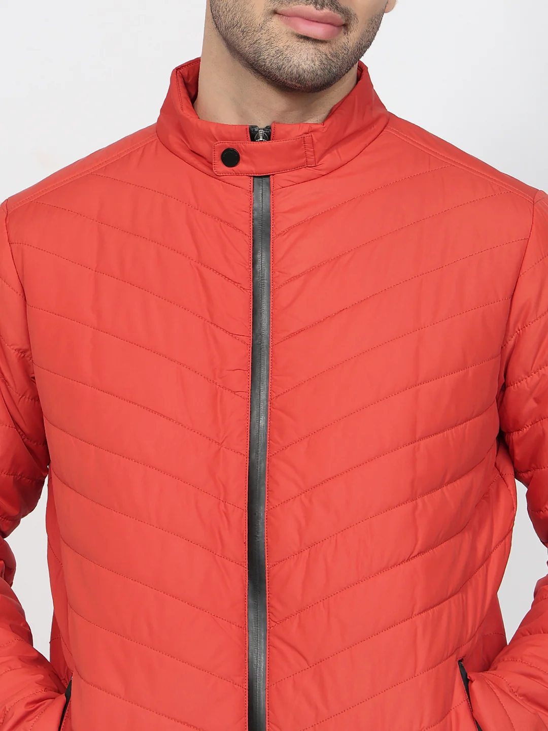 Park Avenue Men Red Solid Polyester Jacket/Winterwear - Image 6