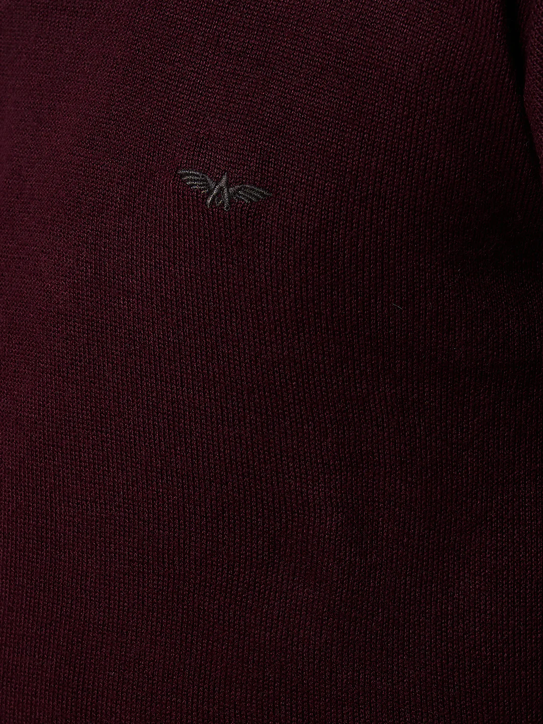 Park Avenue Men Red Solid Regular Fit Acrylic Blend Sweaters - Image 6