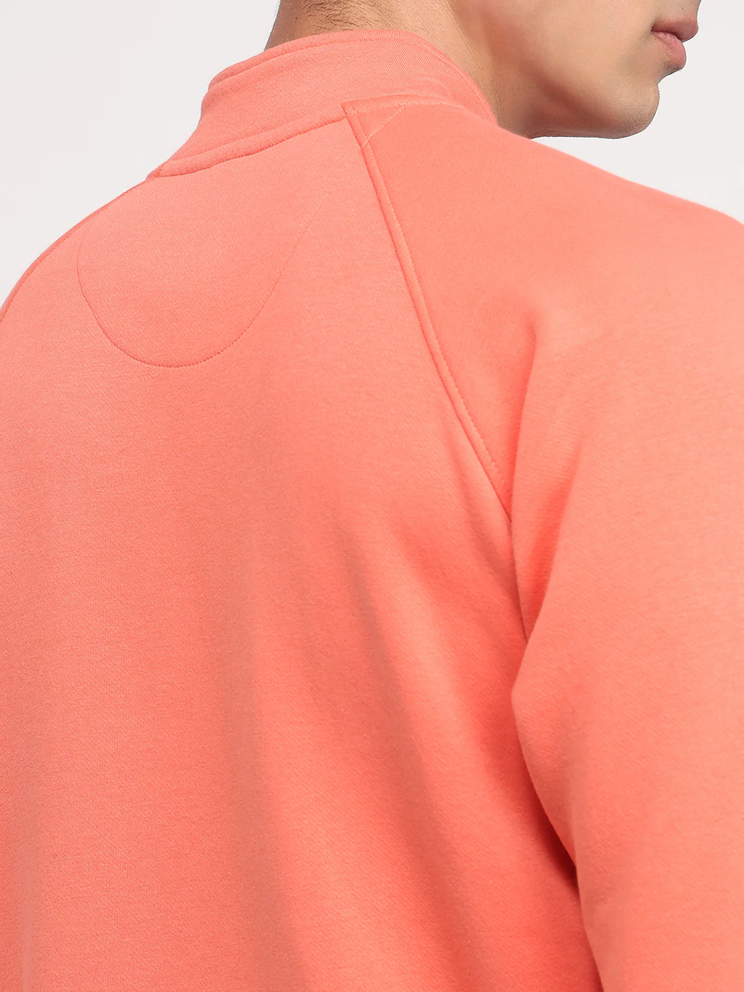 Park Avenue Men Red Solid Slim Fit Cotton Blend Sweatshirt - Image 7