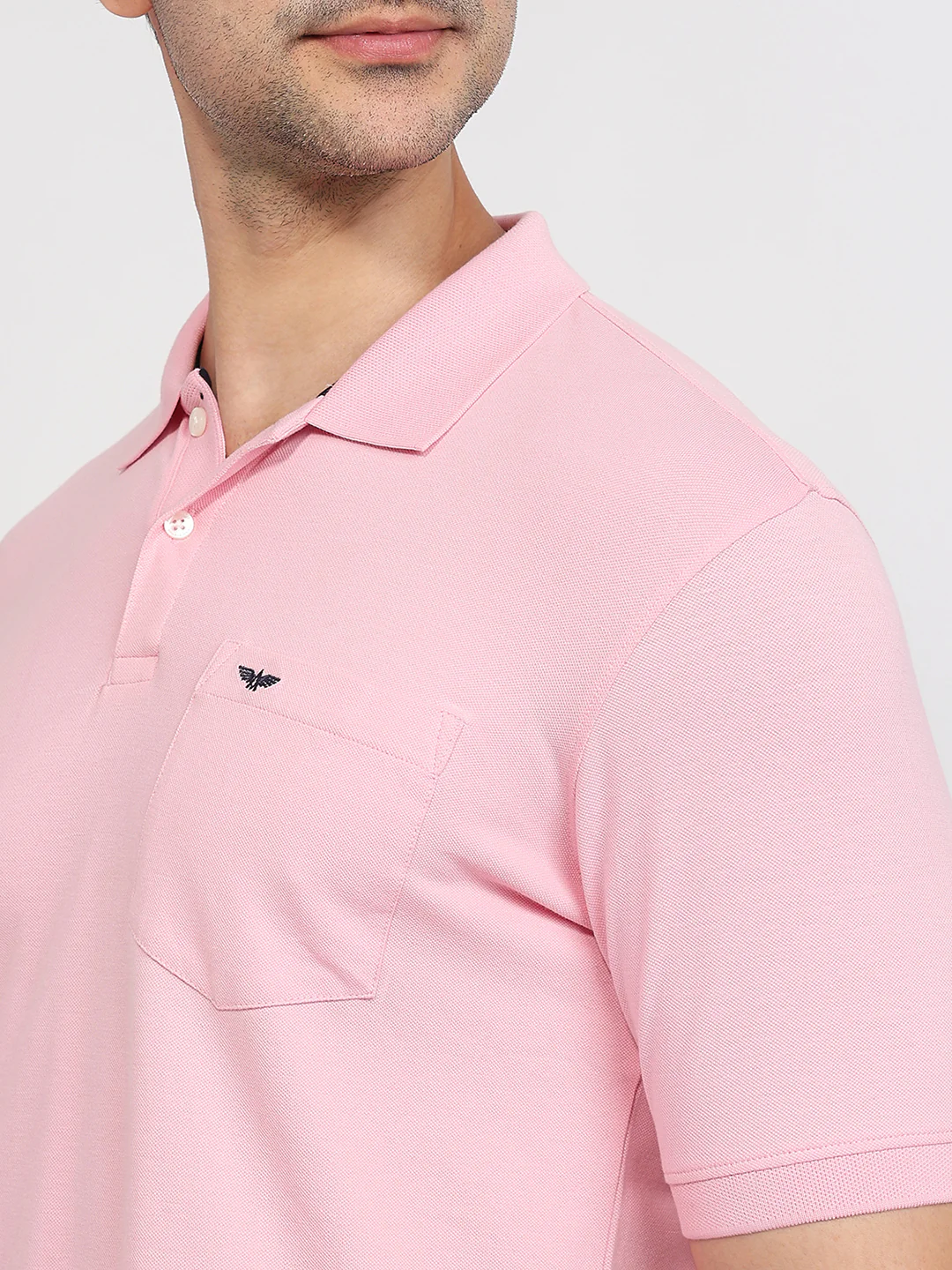 Park Avenue Men Red Slim Fit Solid Polo Neck Collar T-shirt - Image 6
