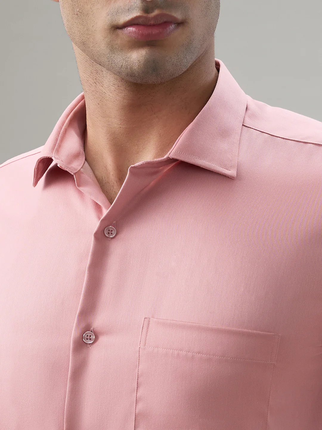Park Avenue Men Red Solid Slim Fit Cotton Formal Shirt - Image 6