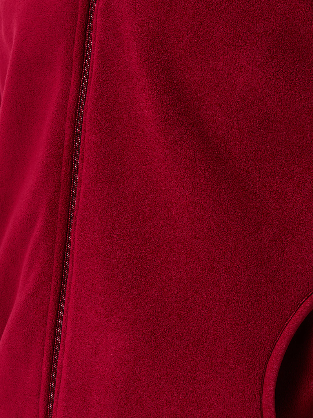Park Avenue Men Red Solid Slim Fit Polyester Blend Sweatshirt - Image 6