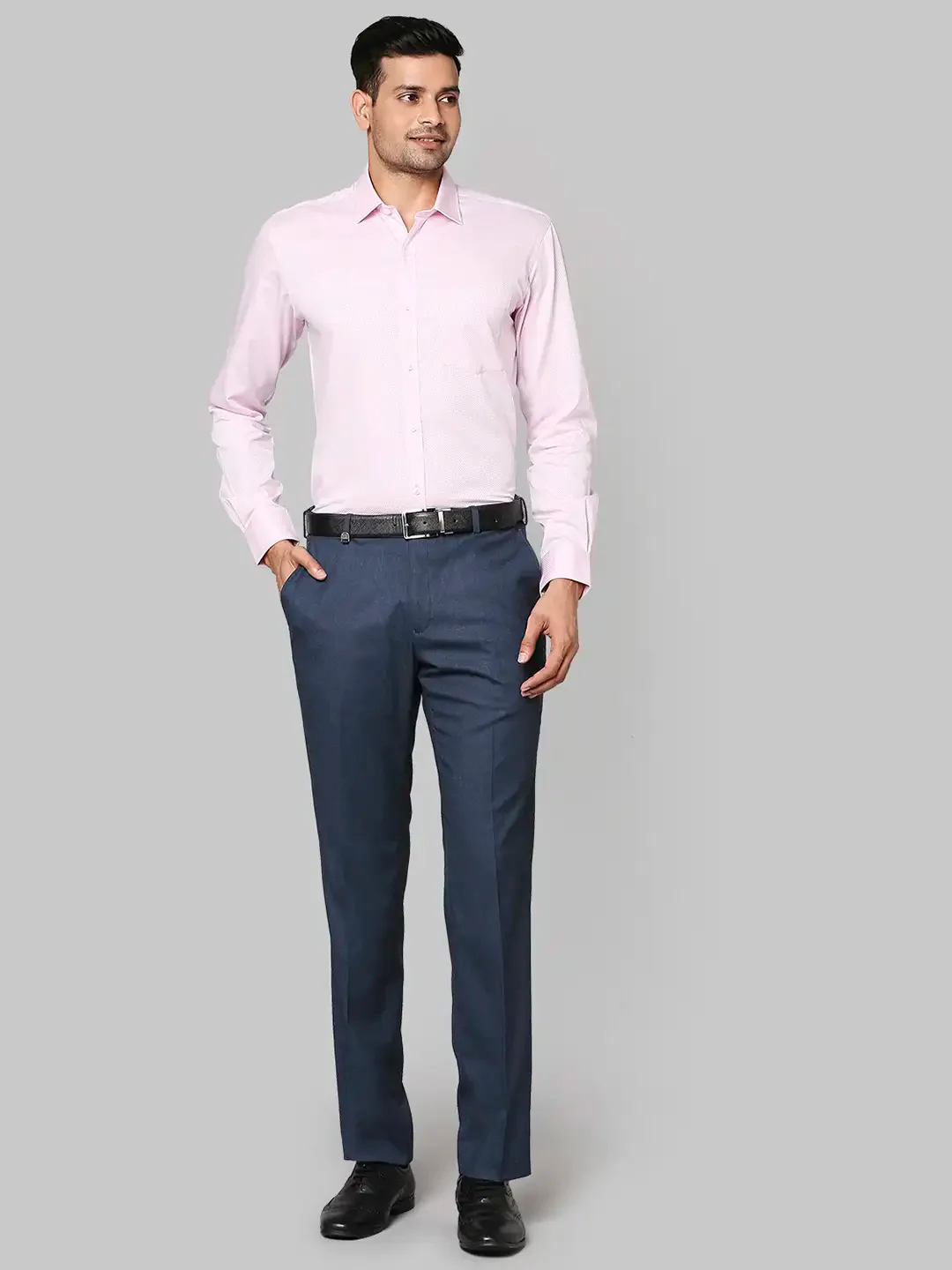 Park Avenue Men Red Structure Regular Fit Cotton Full Sleeve Ainsley Collar Shirt - Image 5