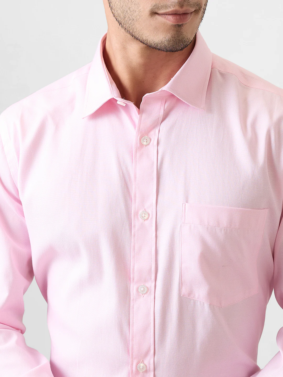 Park Avenue Men Red Structure Regular Fit Polyester Blend Shirt - Image 6