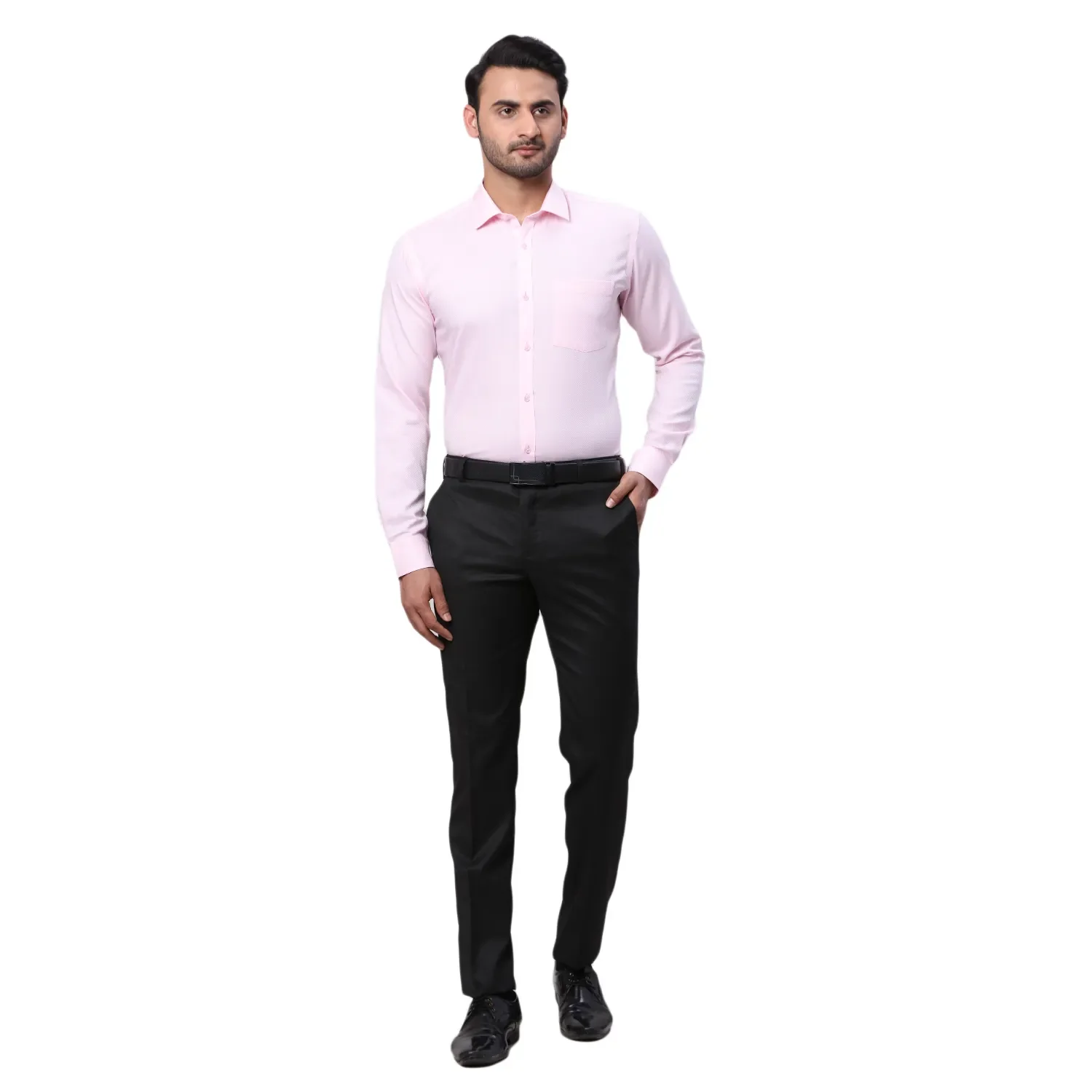 Park Avenue Men Pink Structured Slim Fit Cotton Formal Shirt - Image 5