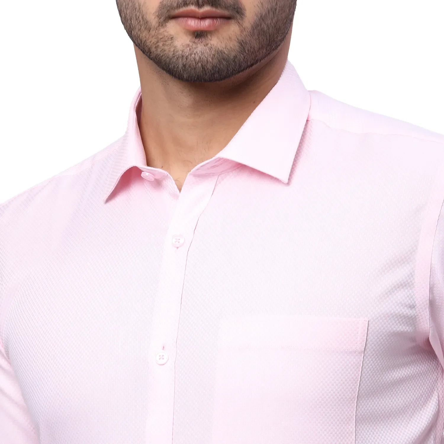 Park Avenue Men Pink Structured Slim Fit Cotton Formal Shirt - Image 6