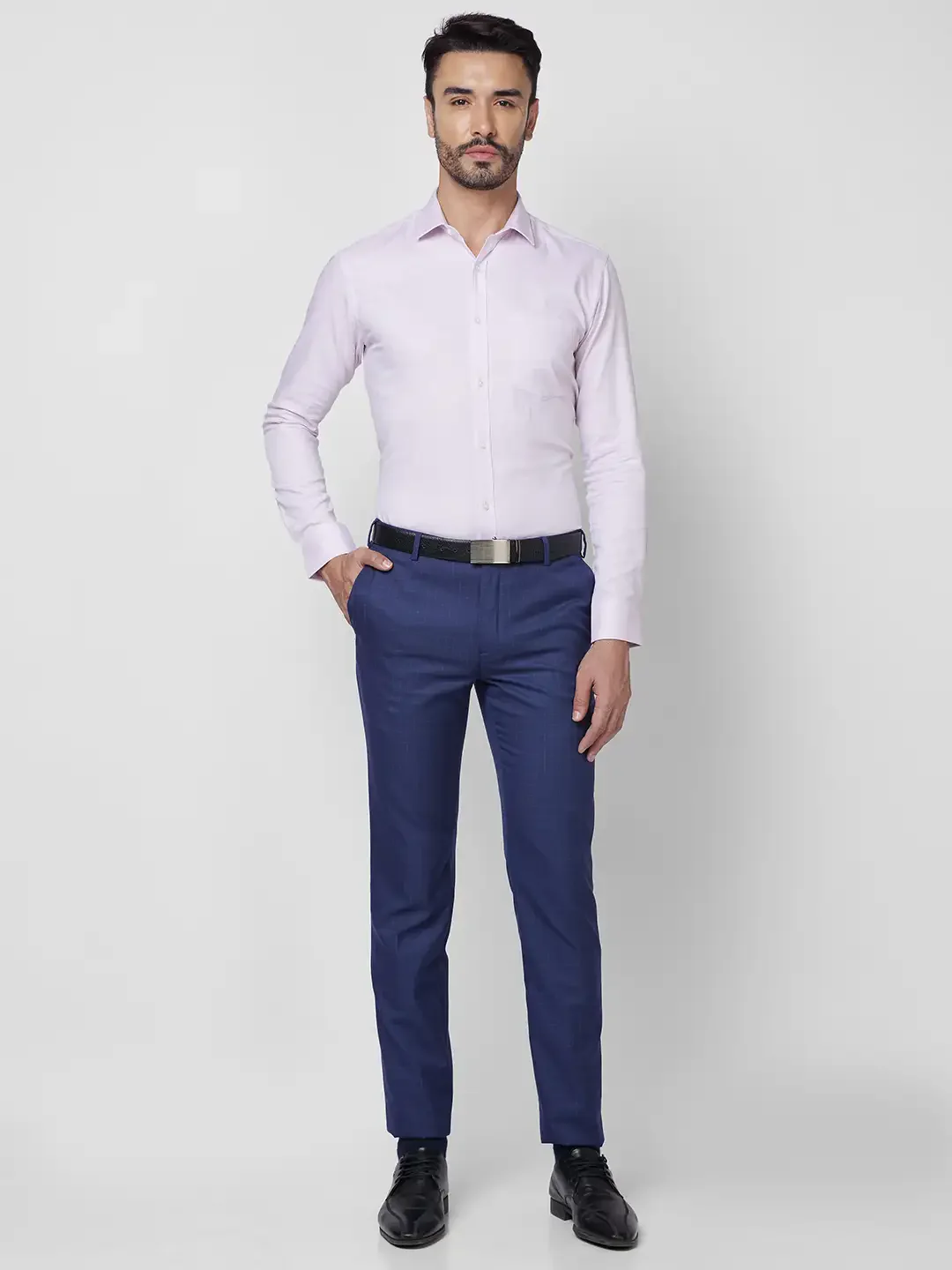 Park Avenue Men Pink Structured Slim Fit Cotton Formal Shirt - Image 6