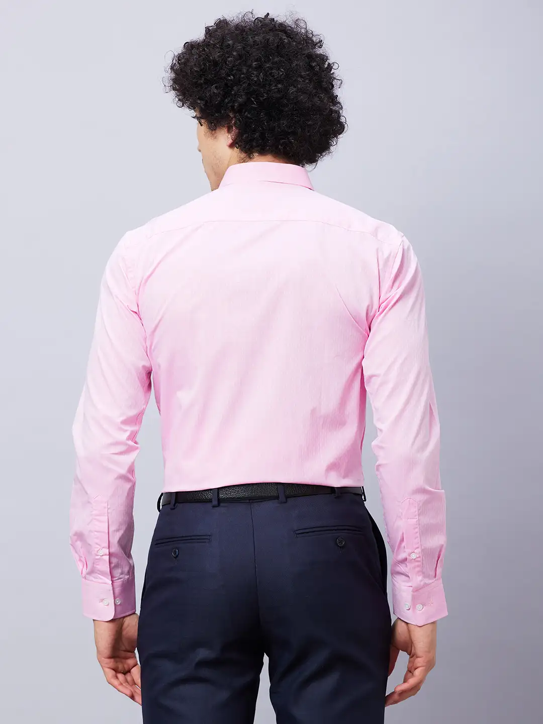 Park Avenue Men Pink Structured Slim Fit Cotton Formal Shirt - Image 4
