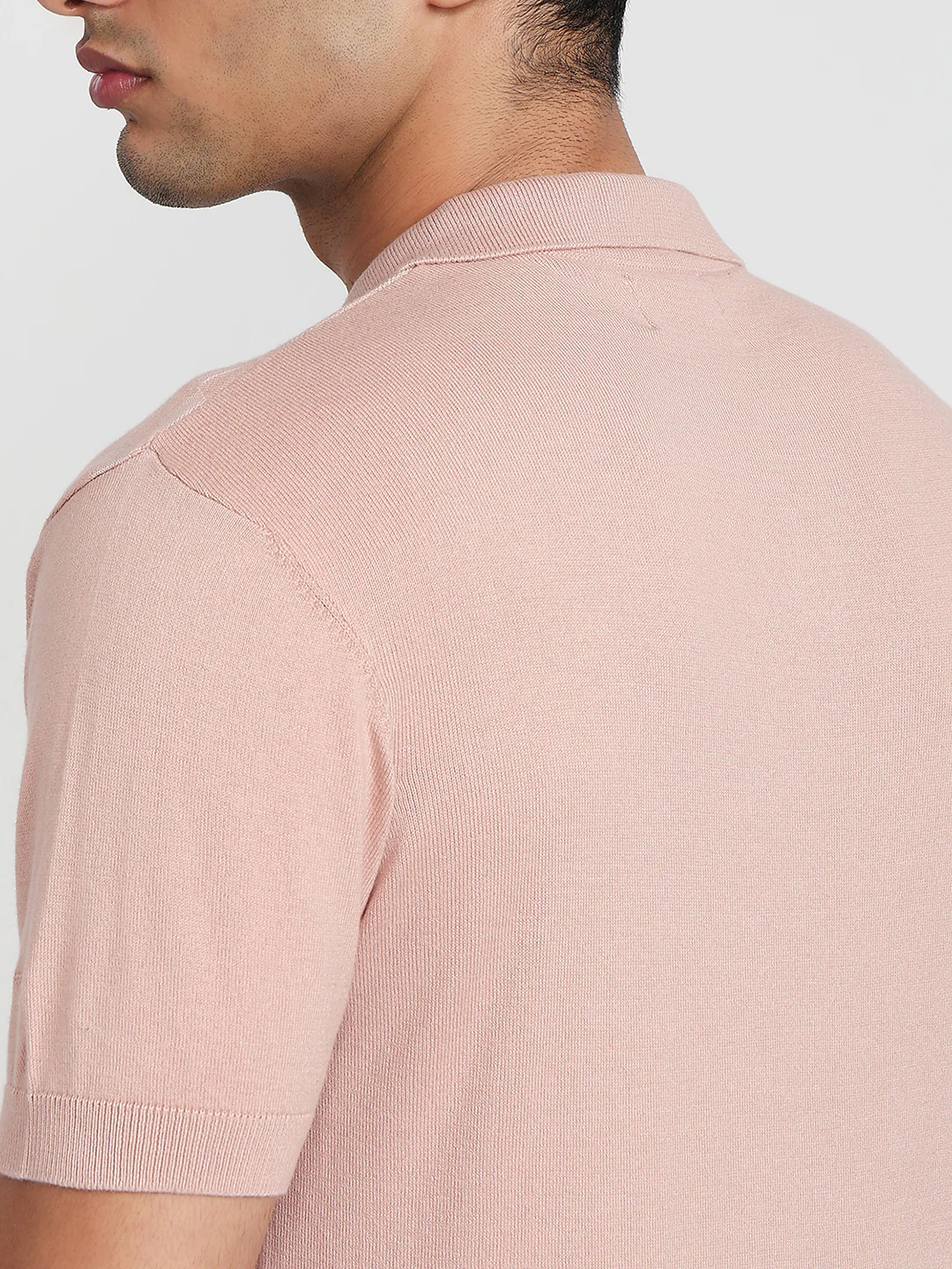 Park Avenue Men Red Structure Slim Fit Cotton T-shirt - Image 7