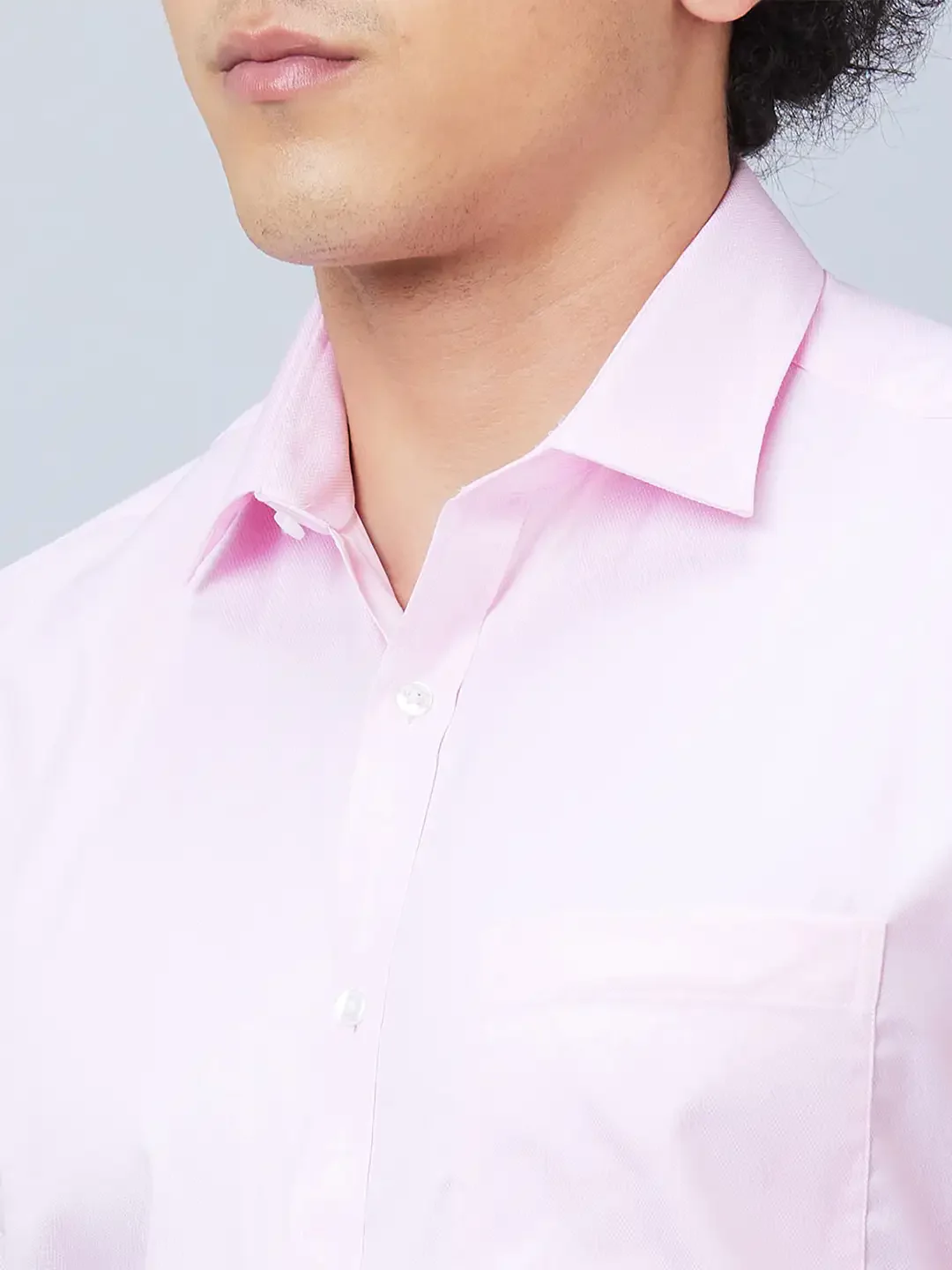 Park Avenue Men Pink Structured Slim Fit Polyester Blend Formal Shirt - Image 7