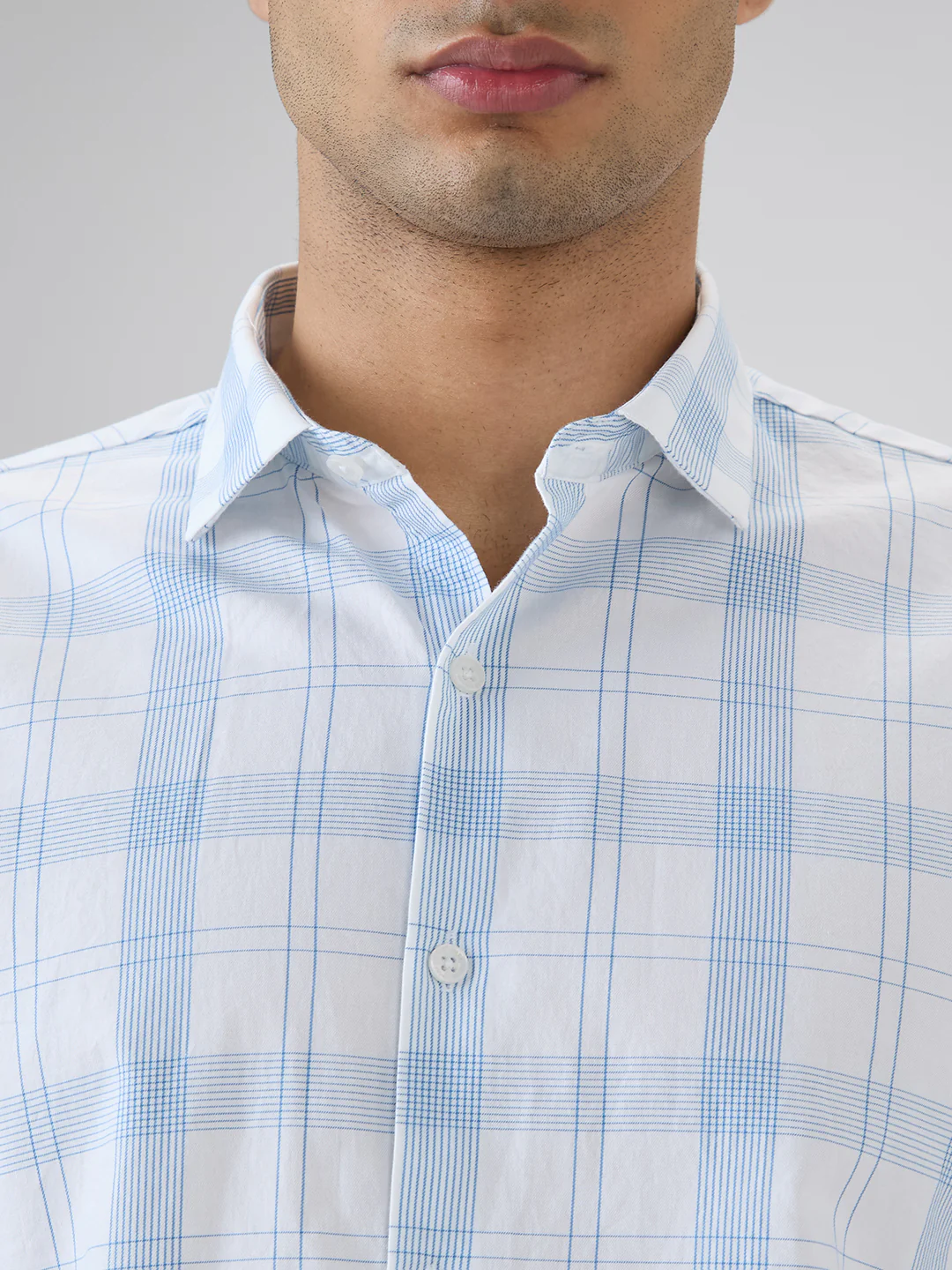 Park Avenue Men Slim Fit Checks Pattern Pure Cotton Full Sleeve Casual Shirt - Image 6