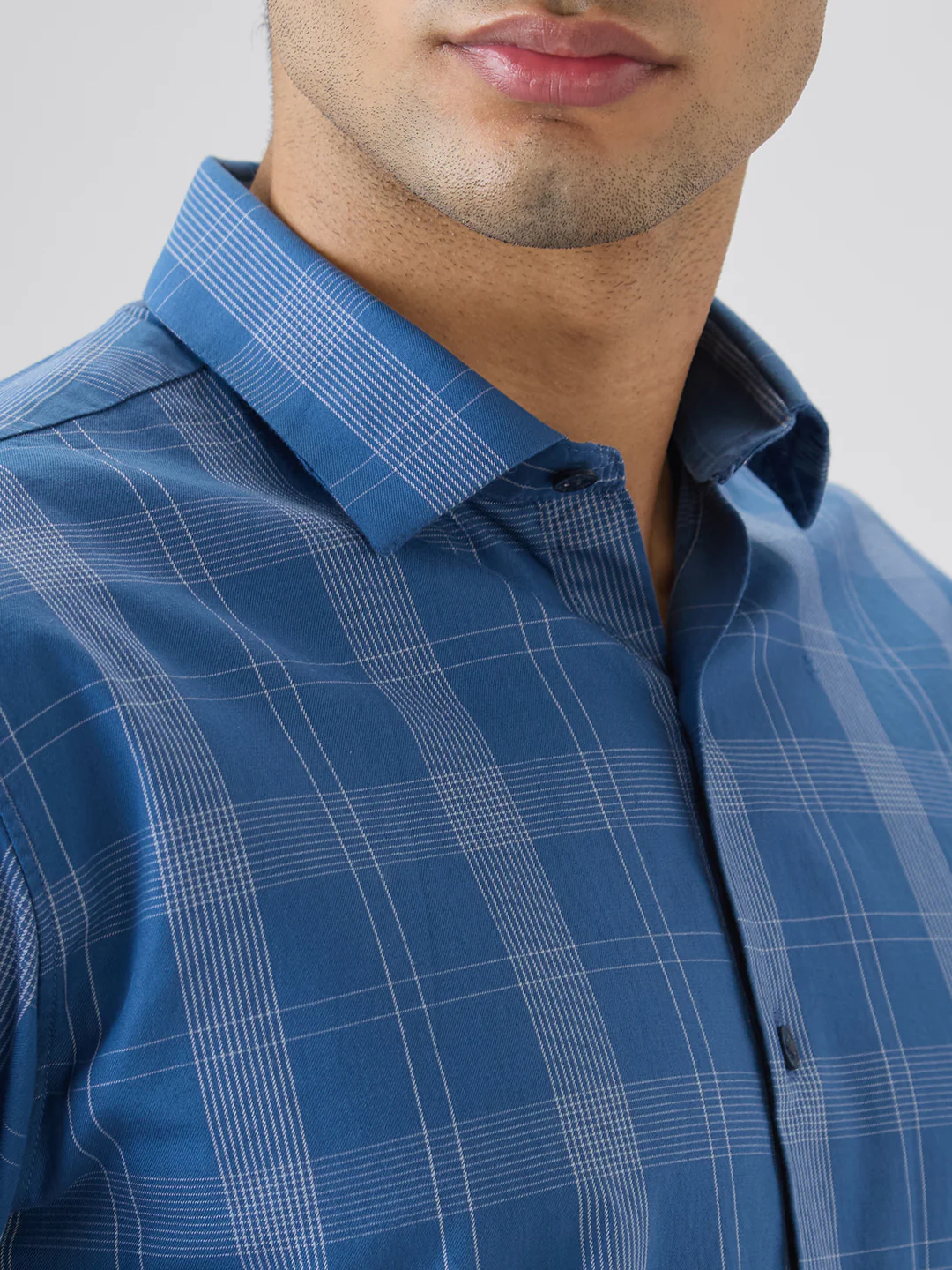 Park Avenue Men Slim Fit Checks Pattern Pure Cotton Full Sleeve Casual Shirt - Image 6
