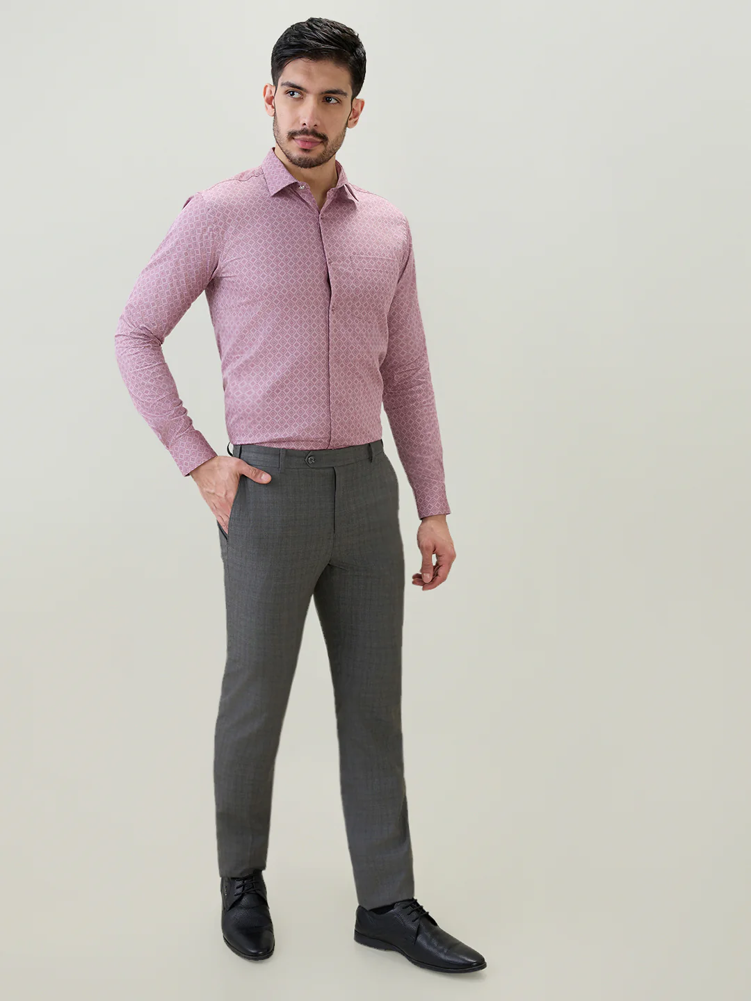 Park Avenue Men Slim Fit Print Pattern Pure Cotton Full Sleeve Formal Shirt - Image 5