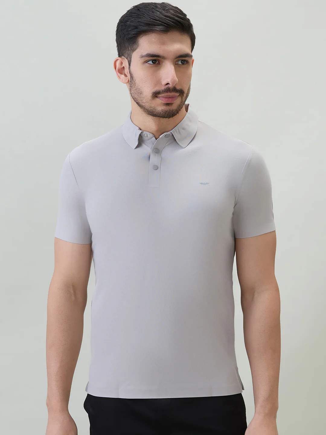 Park Avenue Men Slim Fit Solid Pattern Pure Polyester Half Sleeve T-Shirt