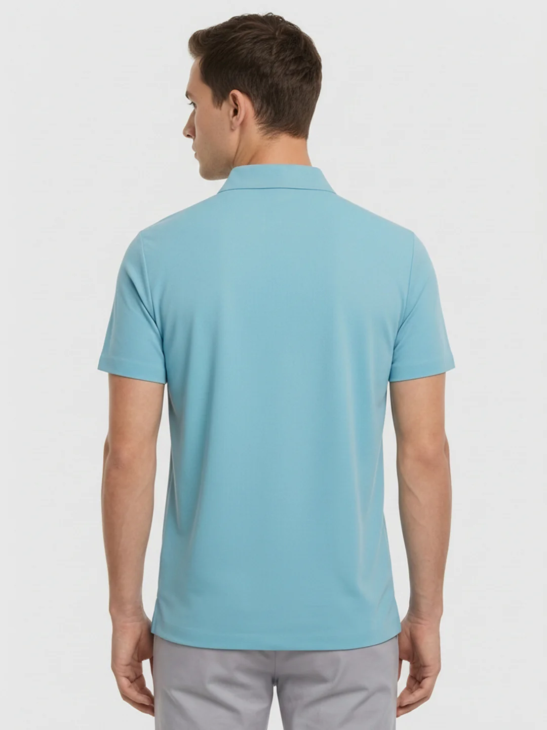 Park Avenue Men Slim Fit Solid Pattern Pure Polyester Half Sleeve T-Shirt - Image 3