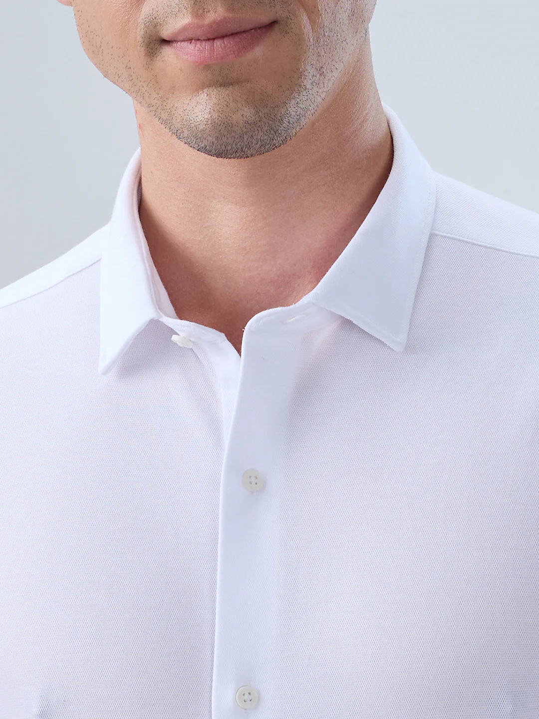 Park Avenue Men Slim Fit Structure Pattern Cotton Polyester Blend Full Sleeve Formal Shirt - Image 6