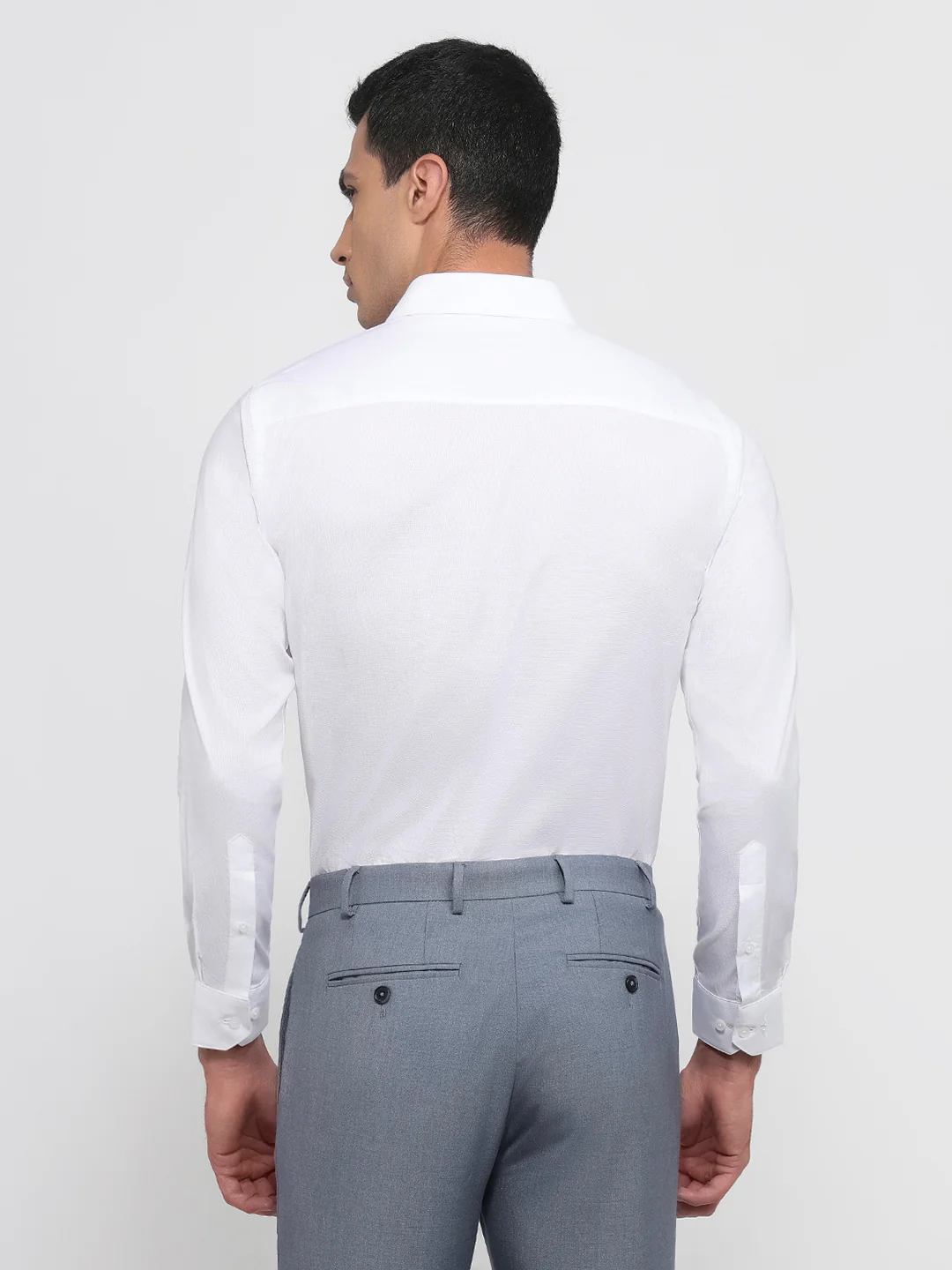 Park Avenue Men Slim Fit Structure Pattern Pure Cotton Full Sleeve Formal Shirt - Image 4