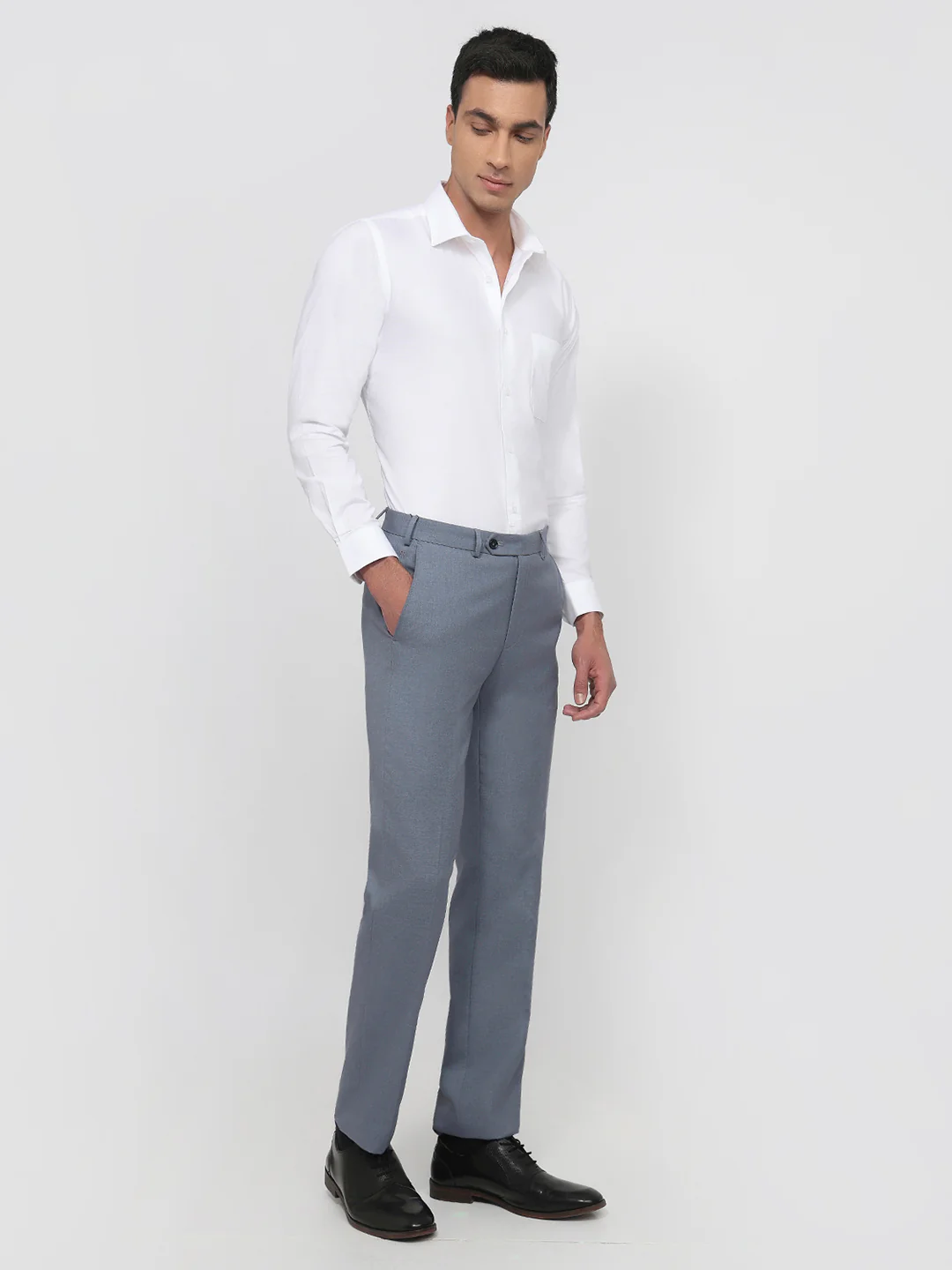 Park Avenue Men Slim Fit Structure Pattern Pure Cotton Full Sleeve Formal Shirt - Image 5