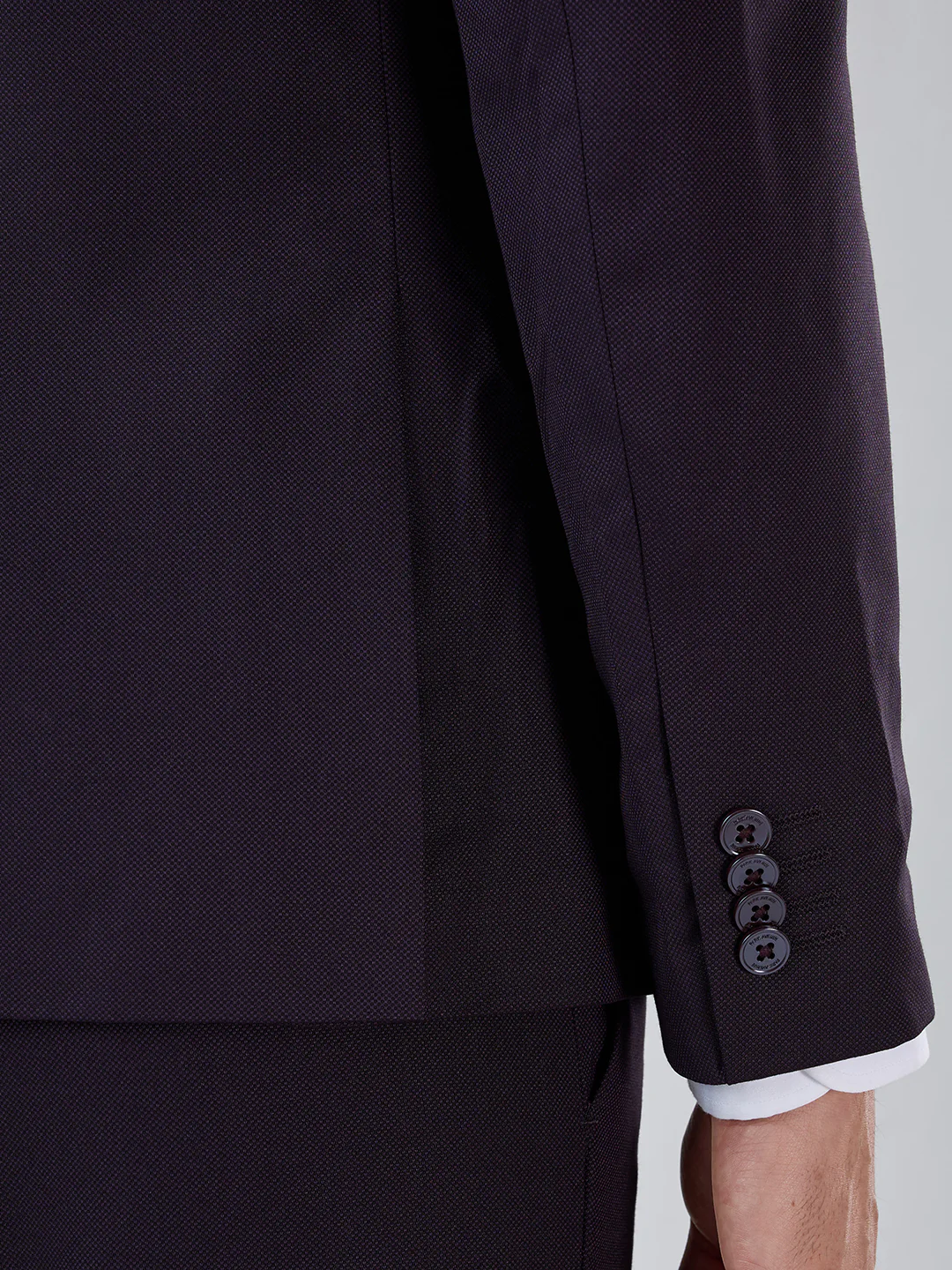 Park Avenue Men Violet Modern Slim Fit Suit - Image 7