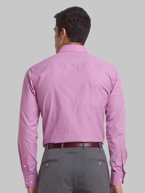 Park Avenue Men Violet Slim Fit Checks Shirt - Image 4