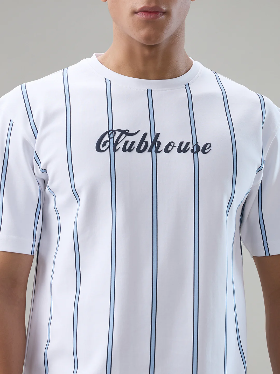 Park Avenue Men White Colorblock Slim Fit Cotton T-Shirt - Image 6