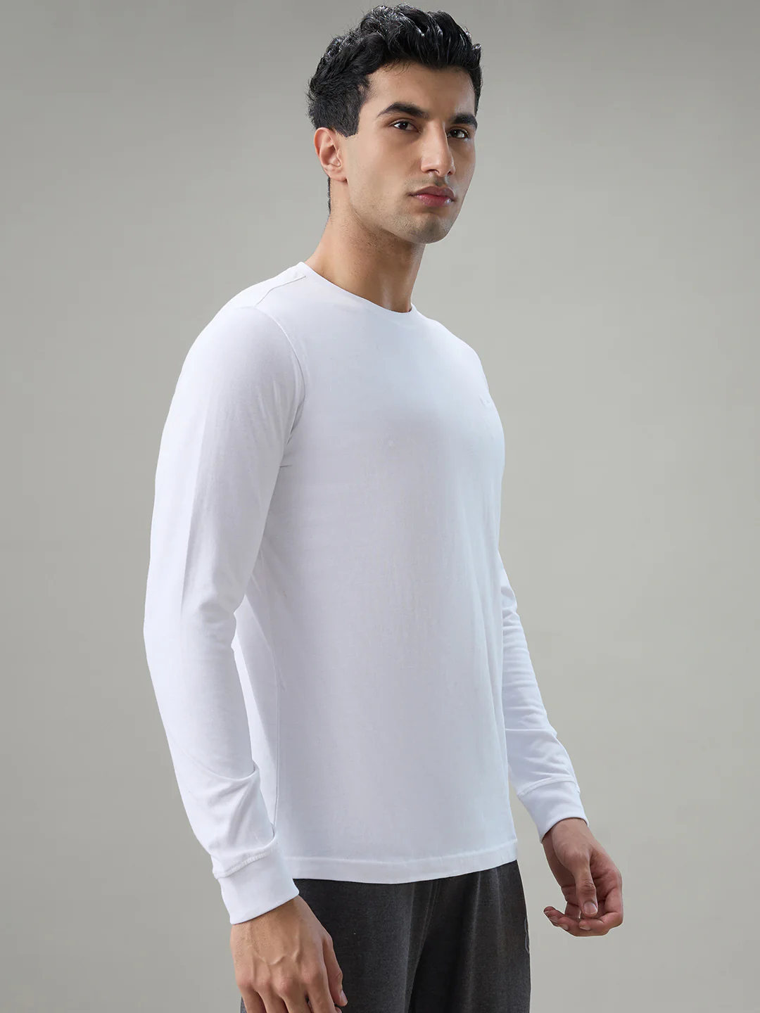 Park Avenue Men White Cotton T-Shirt - Image 2