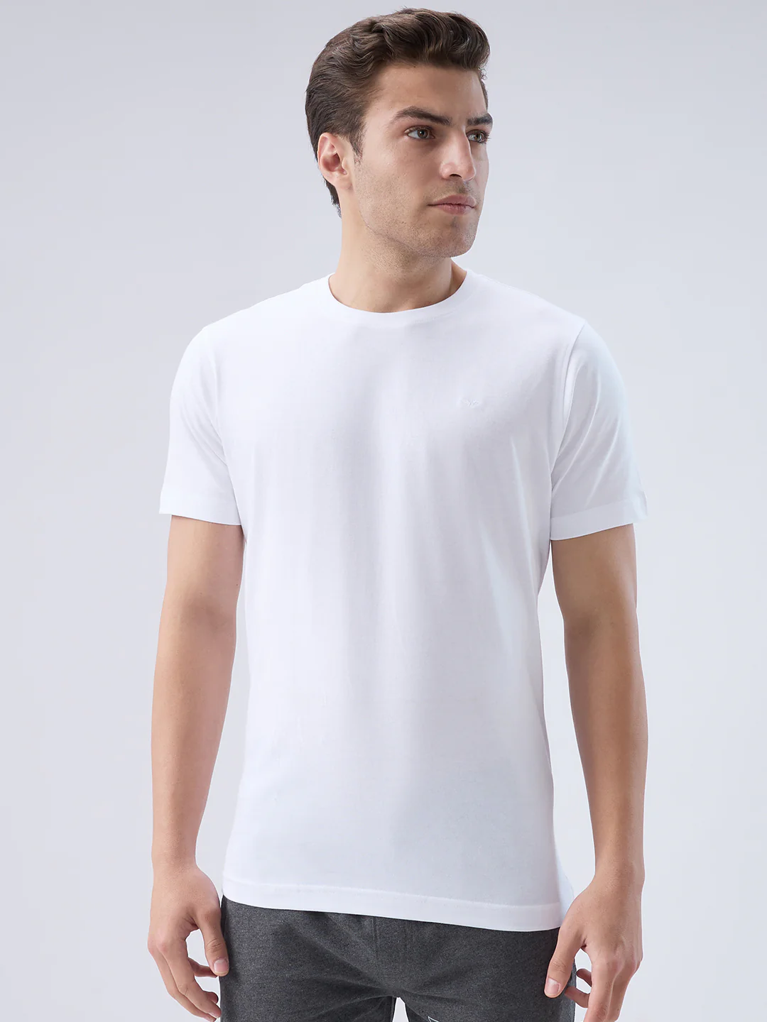 Park Avenue Men White Cotton T-Shirt